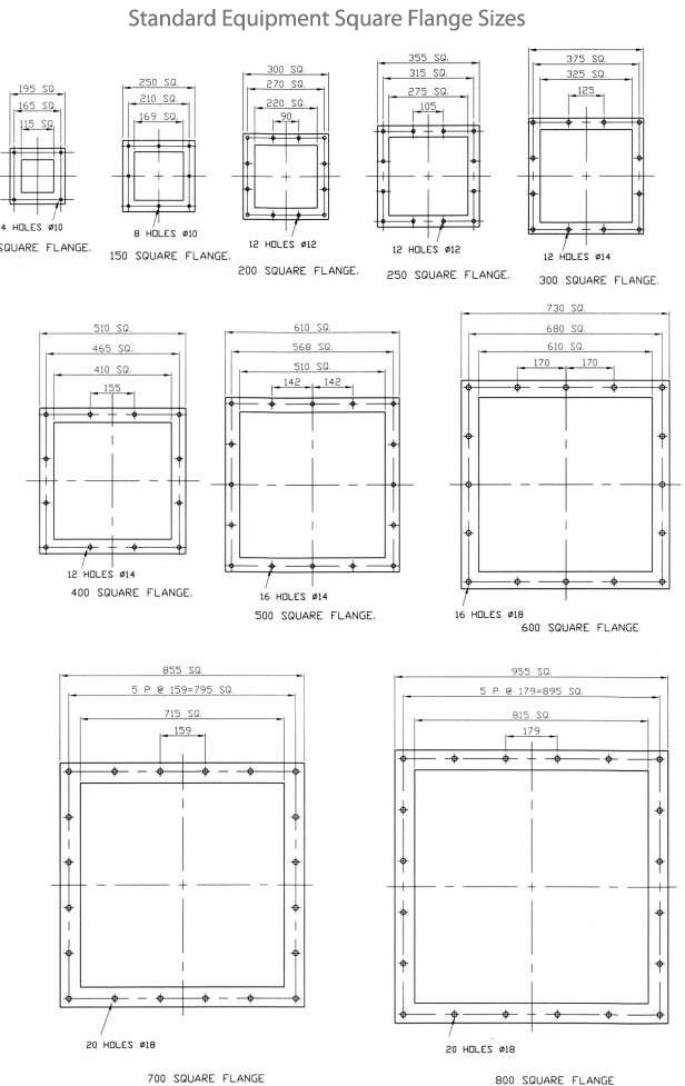 Stainless Steel Square Flanges Stainless Steel Square Flanges